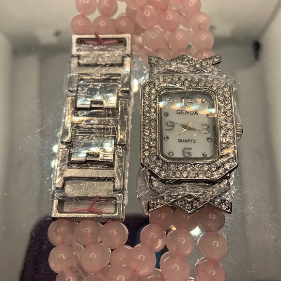 ROSE QUARTZ BRACELET WATCH - Picture 4 of 8